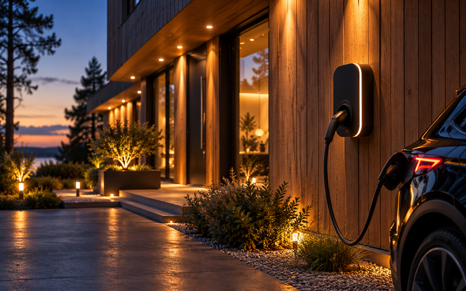 Modern EV charging installation